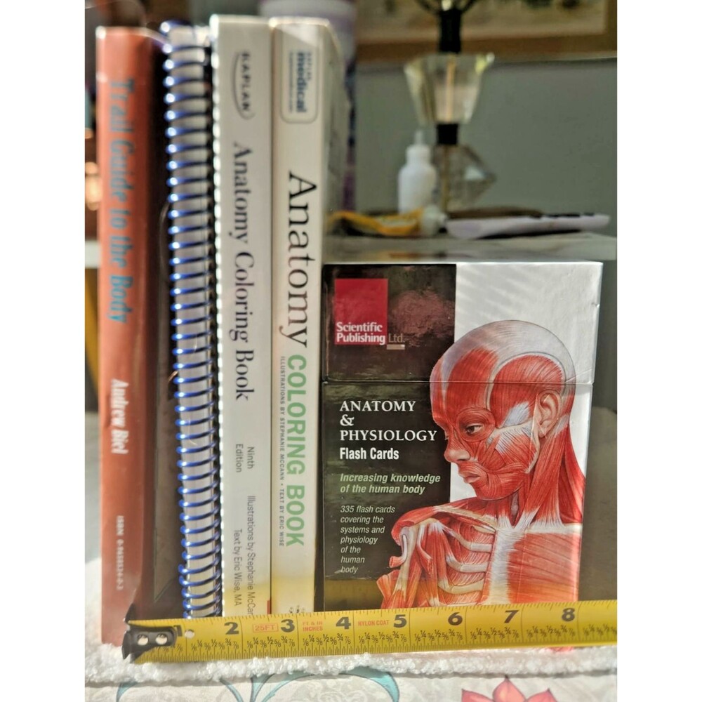 Trail Guide to the Body A&P Textbook + WorkBook + Coloring + Cards:  Lot of 5!!